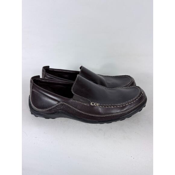 Cole Haan Tucker Venetian Slip-On Loafers Mens 10.5 Dark Brown Leather Round Toe